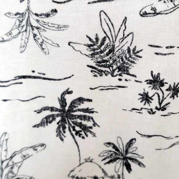 ANA Linen Blend Hawaiian Print T-Shirt Dress – Beach Cover-Up / Tunic Size XS - Picture 9 of 14